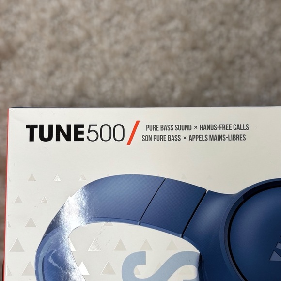 JBL Tune 500 JBLT500BLUAM Wired On-Ear Headphones with Pure Bass Sound Blue - Picture 2 of 10